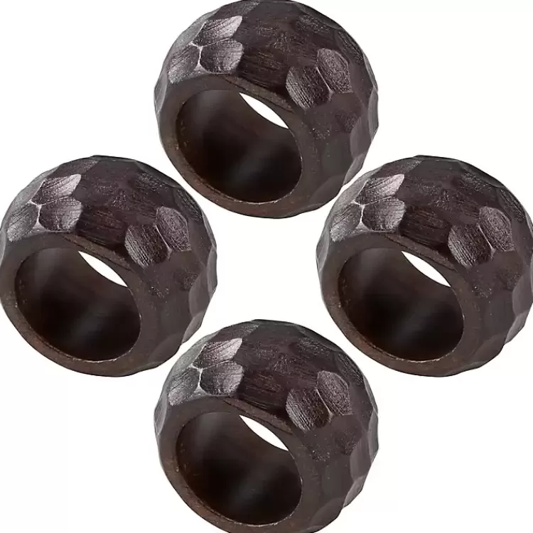 Mango Wood Chunky Napkin Rings, Set of 4>Kirklands Home Online