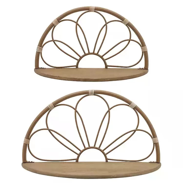Brown Metal Arched Flower Wall Shelves, Set of 2>Kirklands Home Shop
