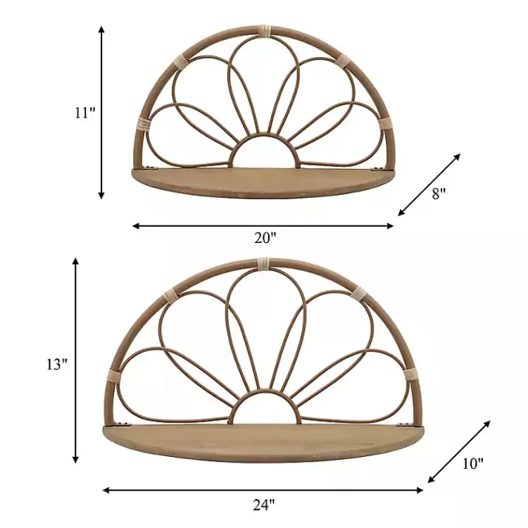 brown_metal_arched_flower_wall_shelves_set_of__4.webp Brown Metal Arched Flower Wall Shelves, Set of 2>Kirklands Home Shop