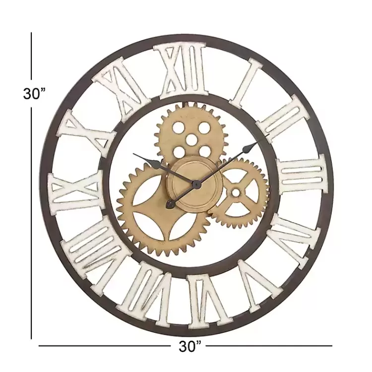 brown_metal_open_face_gold_gears_wall_clock_4.webp Brown Metal Open Face Gold Gears Wall Clock>Kirklands Home Flash Sale