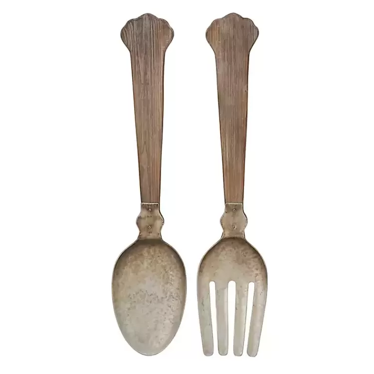 Metal Utensils Wall Plaques, Set of 2>Kirklands Home Flash Sale