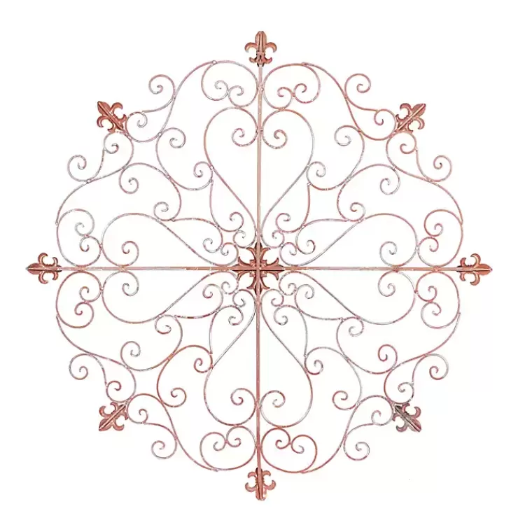 brown_patina_metal_floral_crest_wall_plaque_3.webp Patina Metal Floral Crest Wall Plaque>Kirklands Home Hot