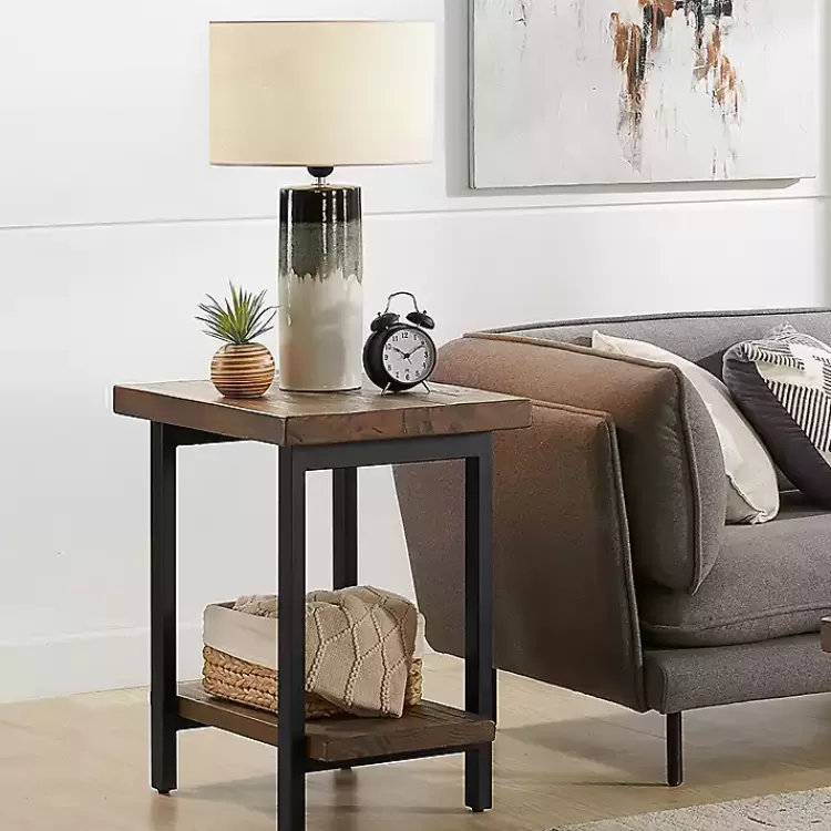 Pine Wood and Metal Accent Table>Kirklands Home Sale