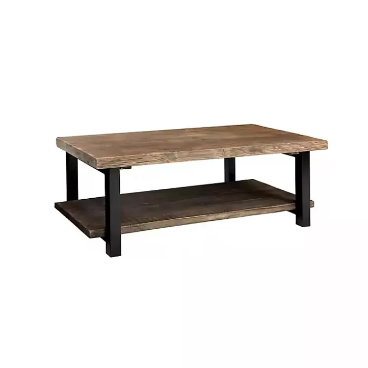 Pine Wood and Metal Coffee Table>Kirklands Home Shop