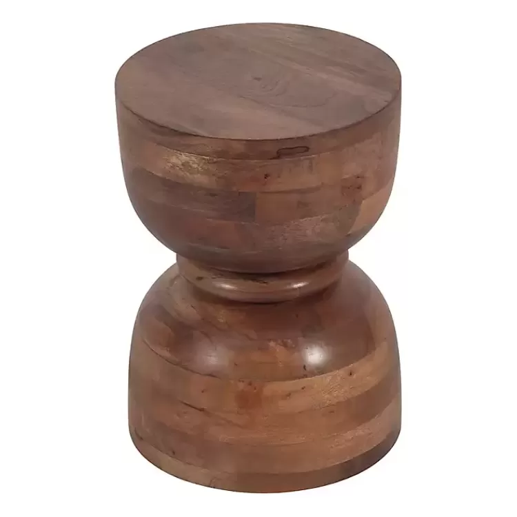 brown_polished_wood_hourglass_accent_table_2.webp Polished Wood Hourglass Accent Table>Kirklands Home Fashion