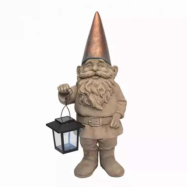 Solar Gnome with Lantern>Kirklands Home New
