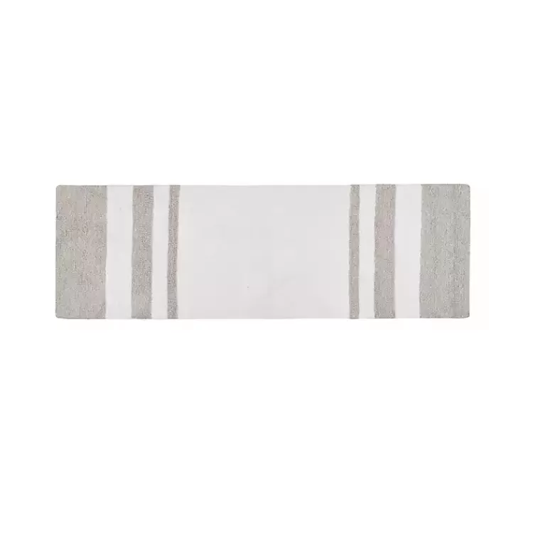 Brown Stripe Reversible Bath Runner>Kirklands Home Fashion