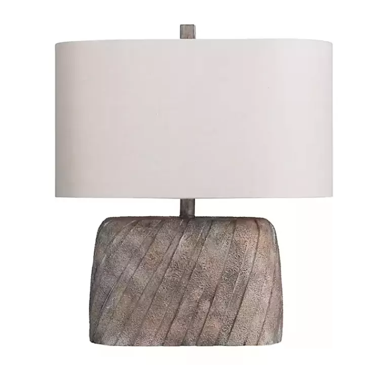Brown Textured Oval Shade Table Lamp>Kirklands Home Store