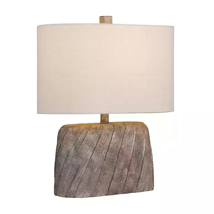 Brown Textured Oval Shade Table Lamp>Kirklands Home Store