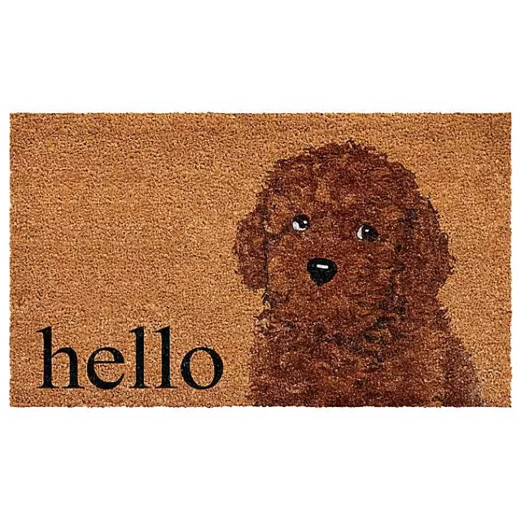 Toy Poodle Hello Doormat>Kirklands Home Store