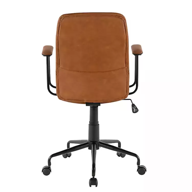 brown_tufted_faux_leather_office_chair_2.webp Tufted Faux Leather Office Chair>Kirklands Home Cheap