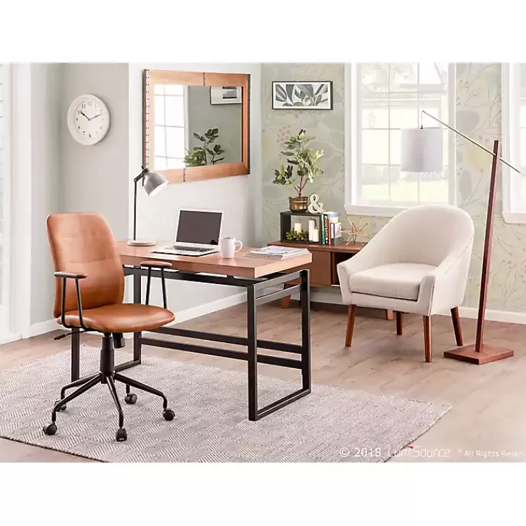brown_tufted_faux_leather_office_chair_5.webp Tufted Faux Leather Office Chair>Kirklands Home Cheap