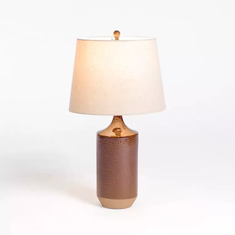 Brown Two Tone Ceramic Table Lamp>Kirklands Home Store