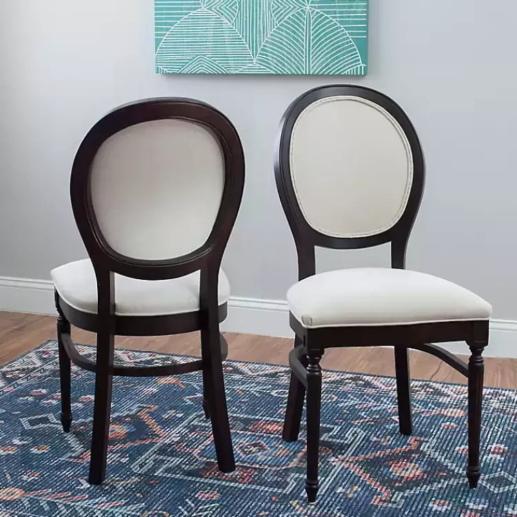Brown Upholstered Oval Dining Chairs, Set of 2>Kirklands Home Best Sale