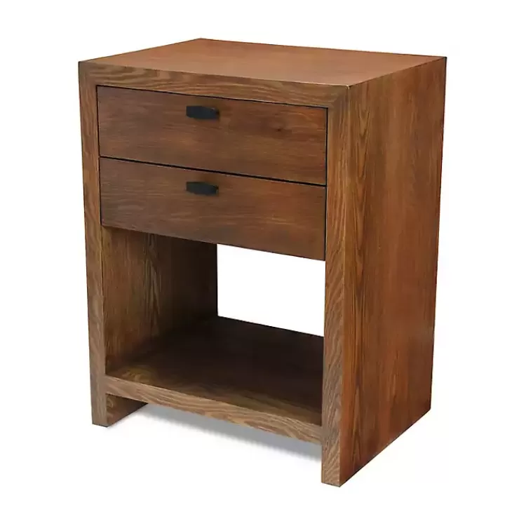 brown_vivara_drawer_nightstand_2.webp Vivara 2-Drawer Nightstand>Kirklands Home Best