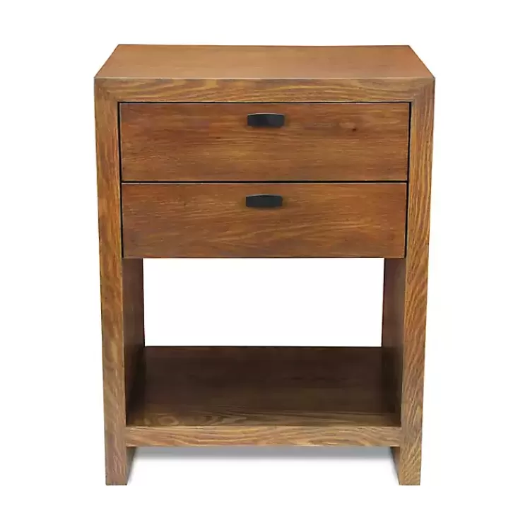 brown_vivara_drawer_nightstand_3.webp Vivara 2-Drawer Nightstand>Kirklands Home Best