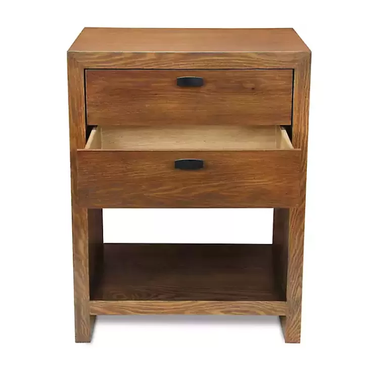 brown_vivara_drawer_nightstand_7.webp Vivara 2-Drawer Nightstand>Kirklands Home Best