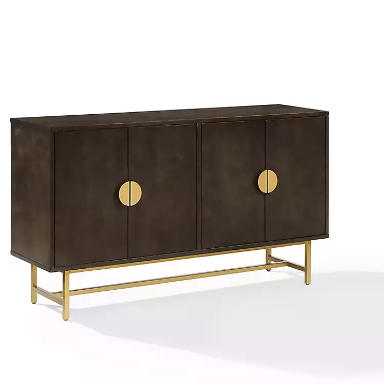 Wood & Gold Metal Sideboard>Kirklands Home Clearance