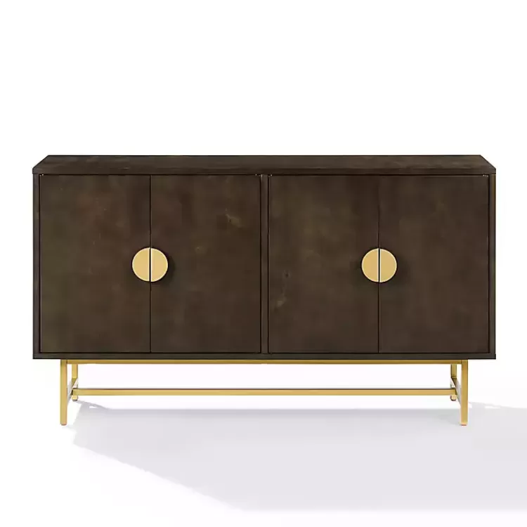 Wood & Gold Metal Sideboard>Kirklands Home Clearance