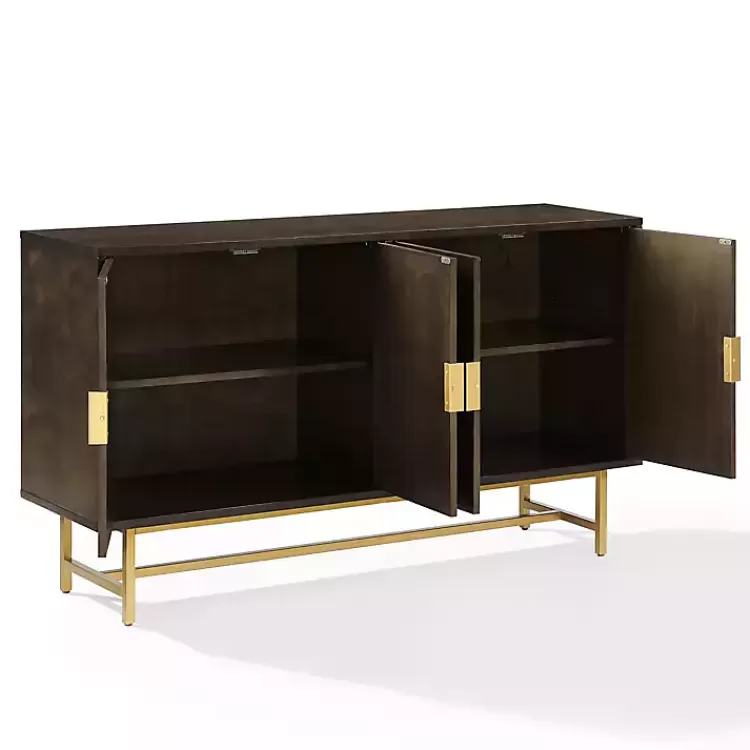 brown_wood__gold_metal_sideboard_2.webp Wood & Gold Metal Sideboard>Kirklands Home Clearance
