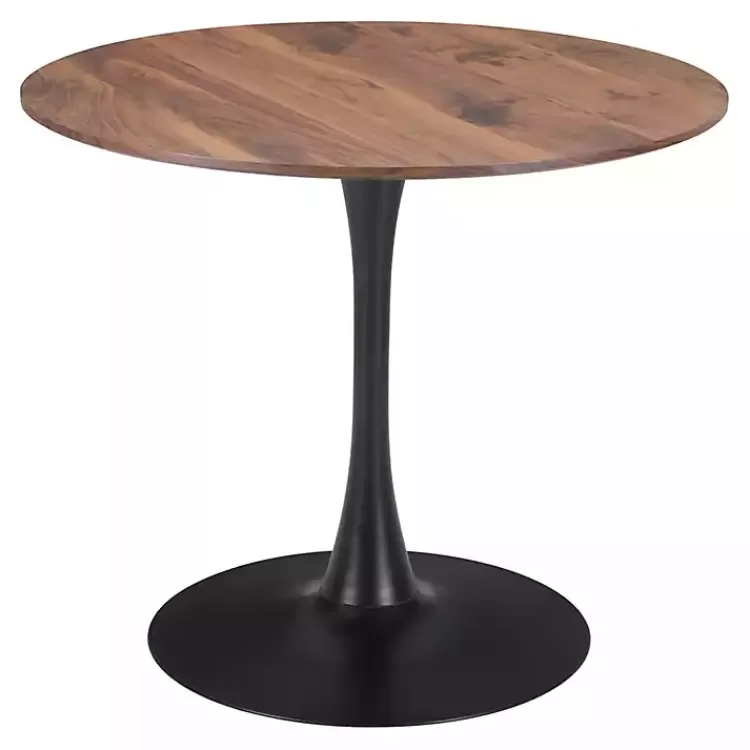 Brown Wood and Black Metal Bistro Dining Table>Kirklands Home Cheap
