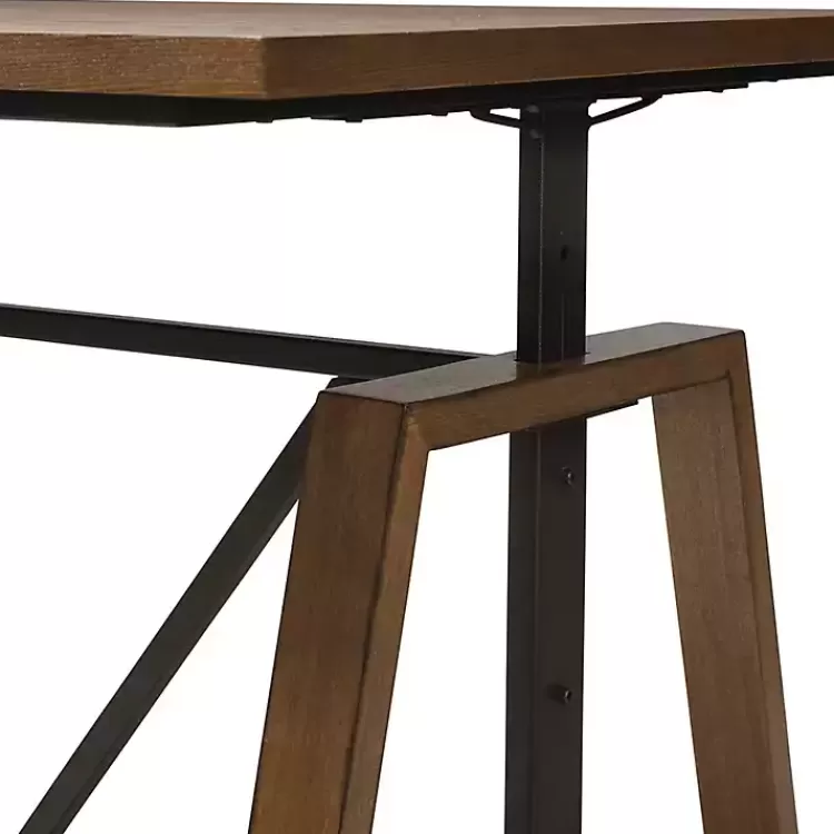 brown_wood_and_metal_linear_base_desk_5.webp Brown Wood and Metal Linear Base Desk>Kirklands Home Clearance