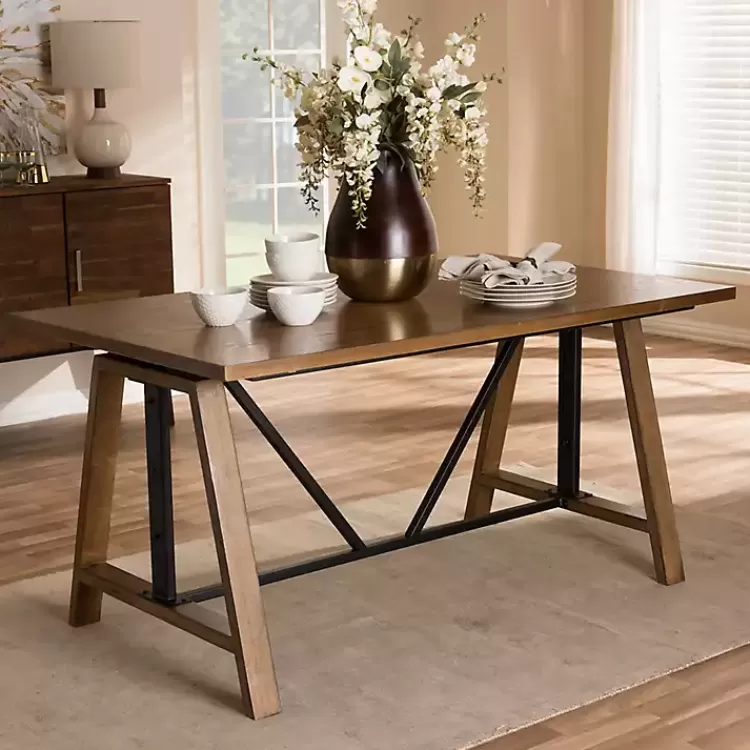 brown_wood_and_metal_linear_base_desk_8.webp Brown Wood and Metal Linear Base Desk>Kirklands Home Clearance