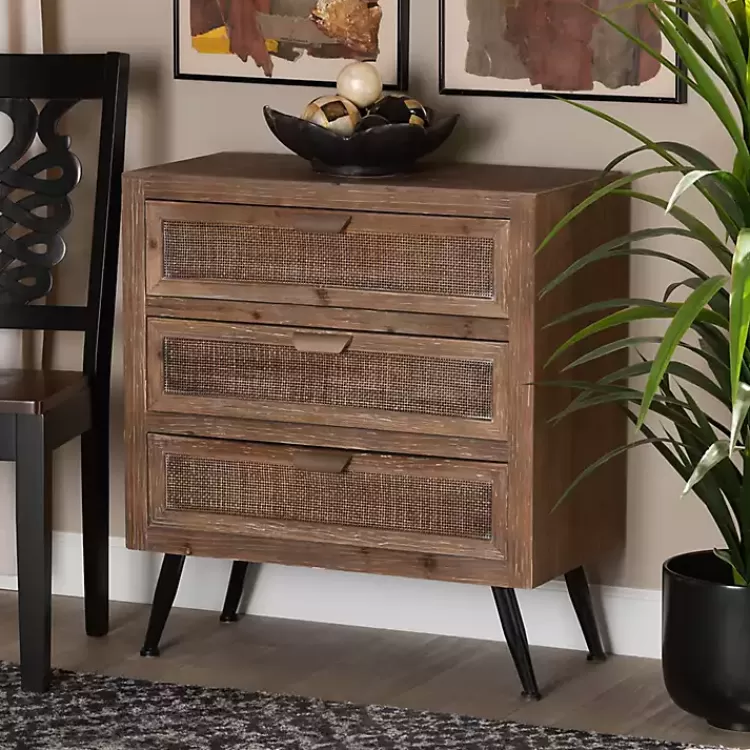 brown_wood_and_rattan_drawer_cabinet_6.webp Wood and Rattan 3-Drawer Cabinet>Kirklands Home Online