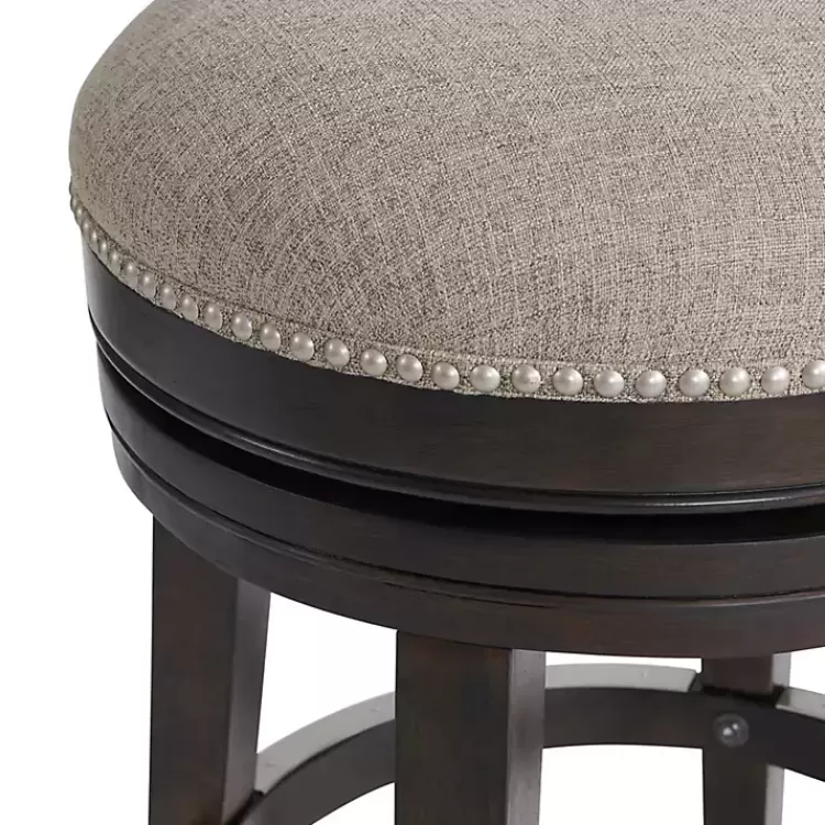 brown_wood_backless_swivel_pc_counter_stool_set_5.webp Brown Wood Backless Swivel 2-pc. Counter Stool Set>Kirklands Home Store