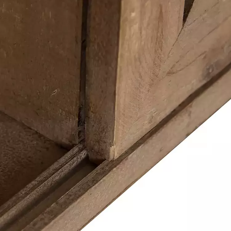 brown_wood_barn_door_shelf_wall_cabinet_10.webp Wood Barn Door 5-Shelf Wall Cabinet>Kirklands Home Fashion