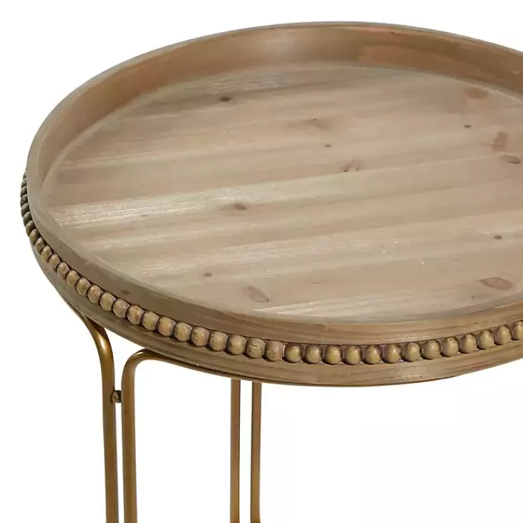 brown_wood_beaded_nesting_side_tables_set_of__3.webp Wood Beaded Nesting Side Tables, Set of 2>Kirklands Home Online