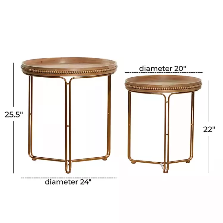 brown_wood_beaded_nesting_side_tables_set_of__5.webp Wood Beaded Nesting Side Tables, Set of 2>Kirklands Home Online