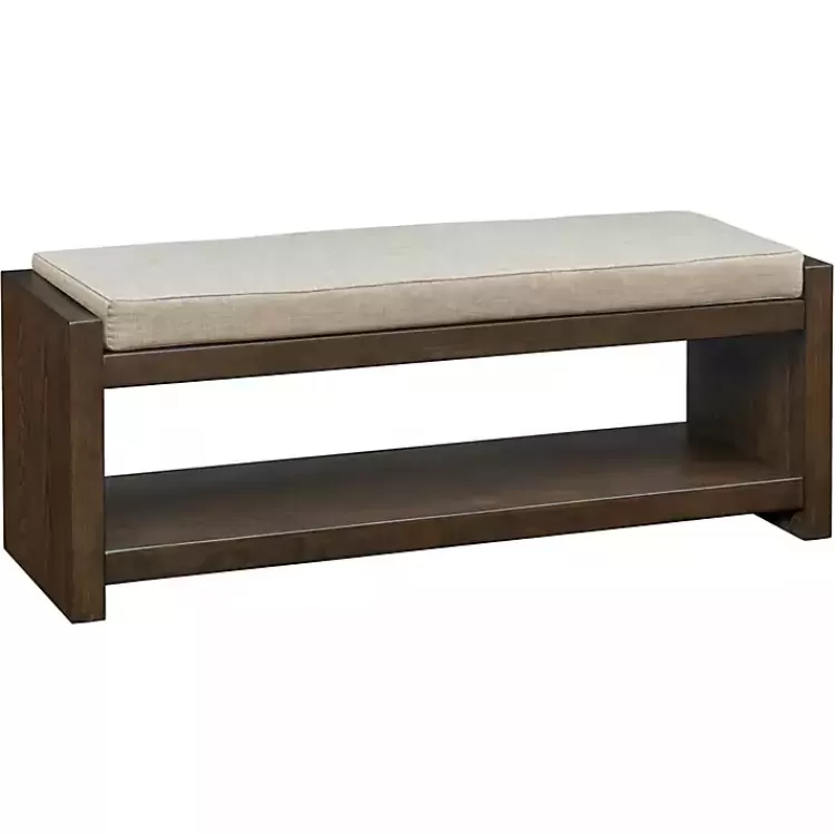 Wood Bench with Cushion>Kirklands Home Best Sale