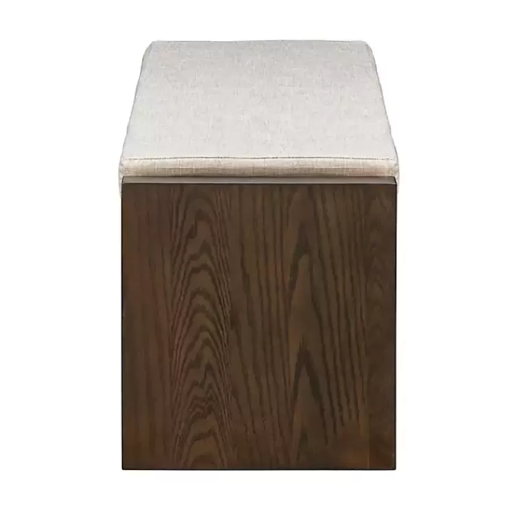 brown_wood_bench_with_cushion_3.webp Wood Bench with Cushion>Kirklands Home Best Sale