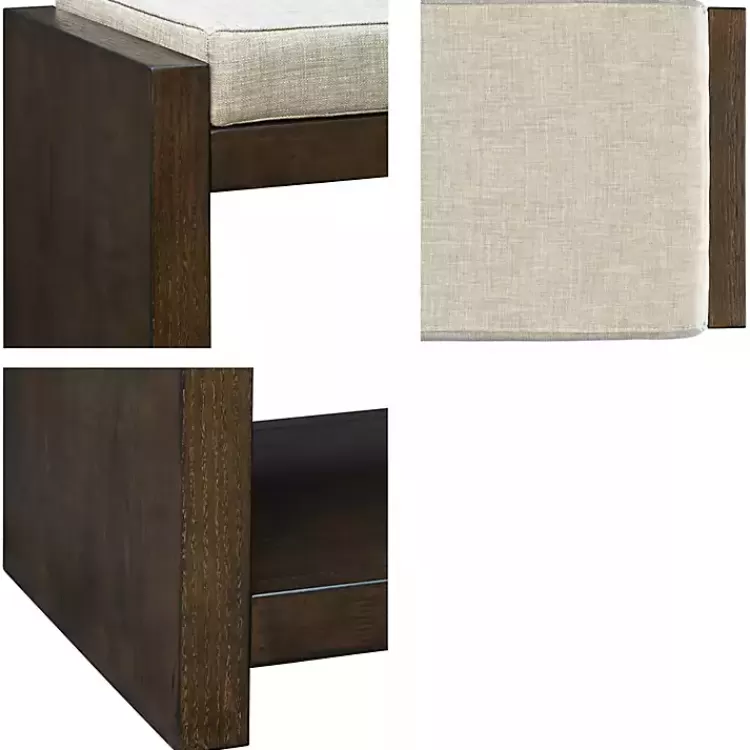 brown_wood_bench_with_cushion_5.webp Wood Bench with Cushion>Kirklands Home Best Sale