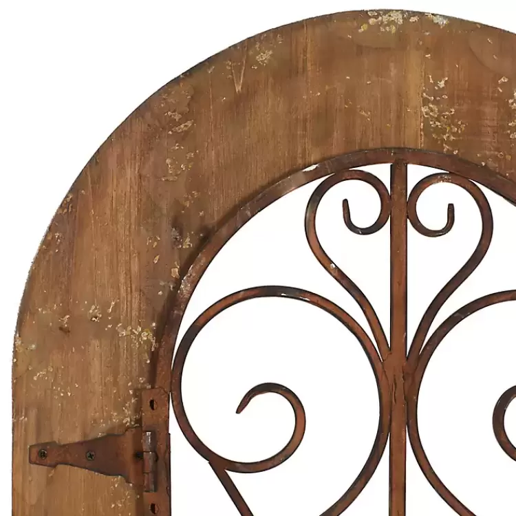 brown_wood_black_metal_scrollwork_wall_plaque_2.webp Wood Black Metal Scrollwork Wall Plaque>Kirklands Home Cheap