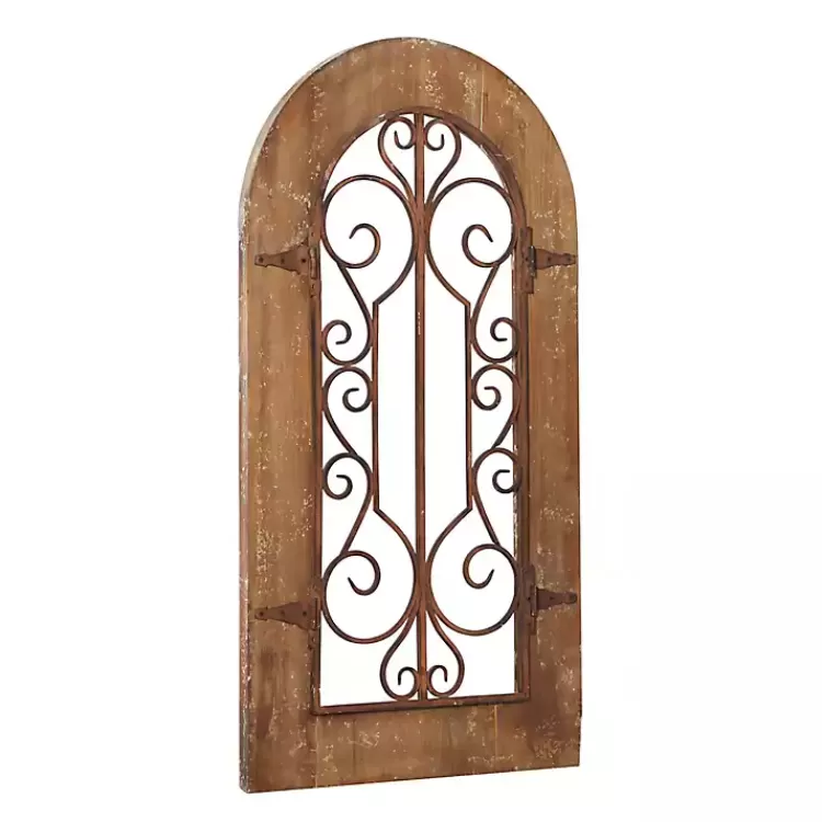 brown_wood_black_metal_scrollwork_wall_plaque_4.webp Wood Black Metal Scrollwork Wall Plaque>Kirklands Home Cheap