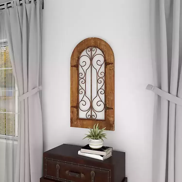 brown_wood_black_metal_scrollwork_wall_plaque_8.webp Wood Black Metal Scrollwork Wall Plaque>Kirklands Home Cheap