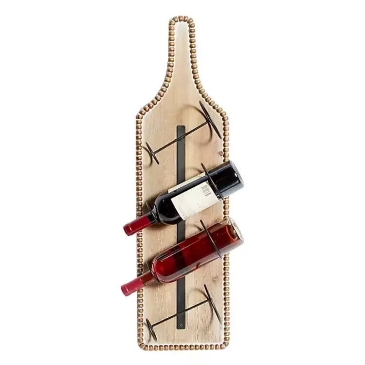 Brown Wood Bottle Frame Metal Bracket Wine Holder>Kirklands Home Cheap