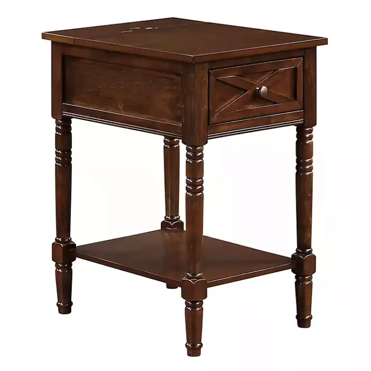 Wood Charging Traditional Accent Table>Kirklands Home Clearance