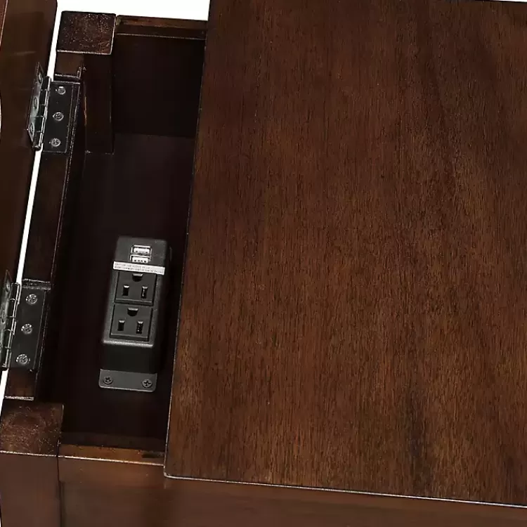 brown_wood_charging_traditional_accent_table_3.webp Wood Charging Traditional Accent Table>Kirklands Home Clearance