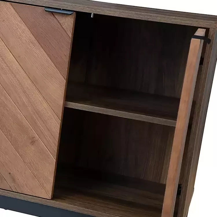 brown_wood_chevron_door_sideboard_8.webp Wood Chevron 4-Door Sideboard>Kirklands Home Clearance
