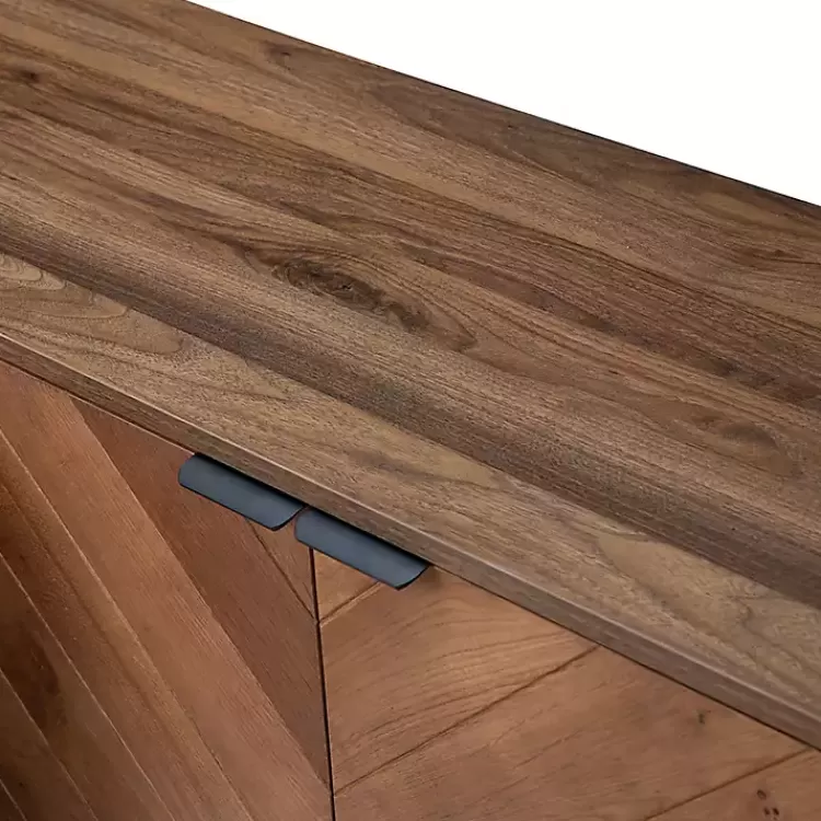 brown_wood_chevron_door_sideboard_9.webp Wood Chevron 4-Door Sideboard>Kirklands Home Clearance