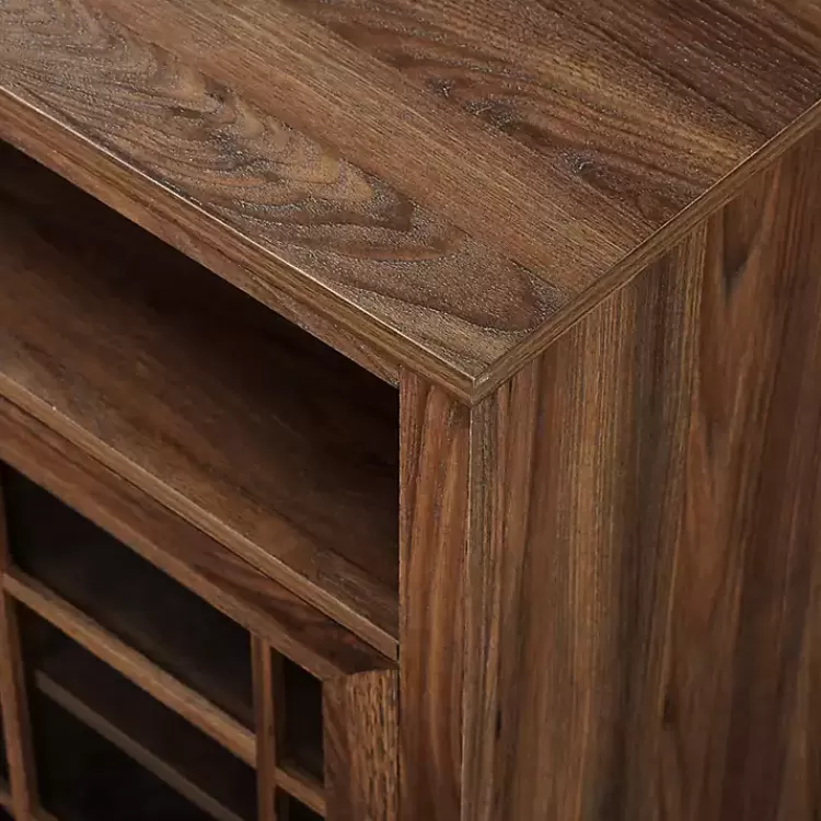 brown_wood_door_led_fireplace_cabinet_4.webp Wood 2-Door LED Fireplace Cabinet>Kirklands Home Cheap