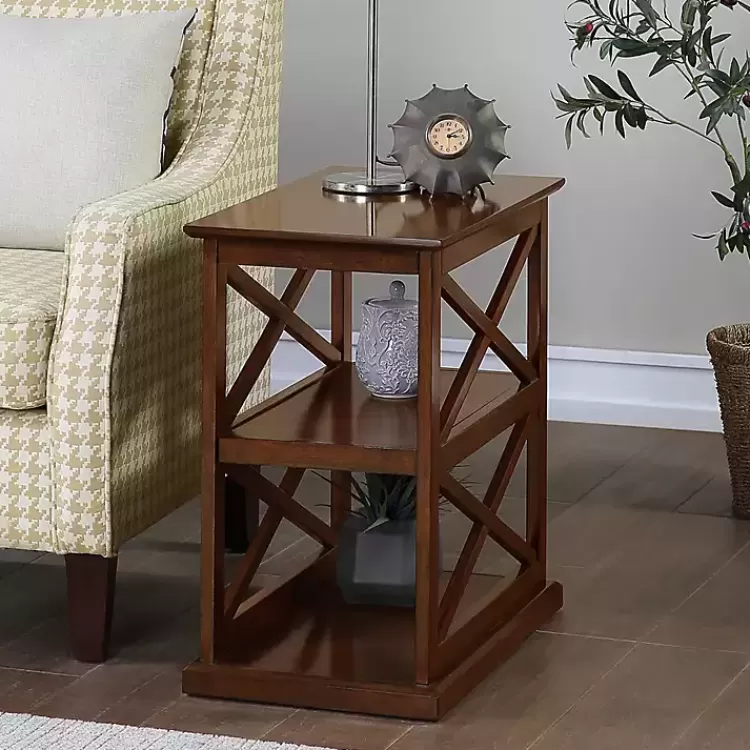 Wood Double X Sides Accent Table>Kirklands Home Cheap
