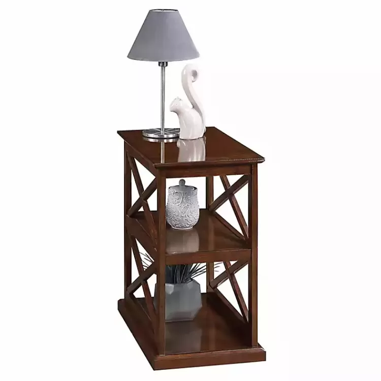 brown_wood_double_x_sides_accent_table_2.webp Wood Double X Sides Accent Table>Kirklands Home Cheap