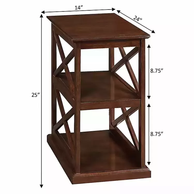 brown_wood_double_x_sides_accent_table_5.webp Wood Double X Sides Accent Table>Kirklands Home Cheap