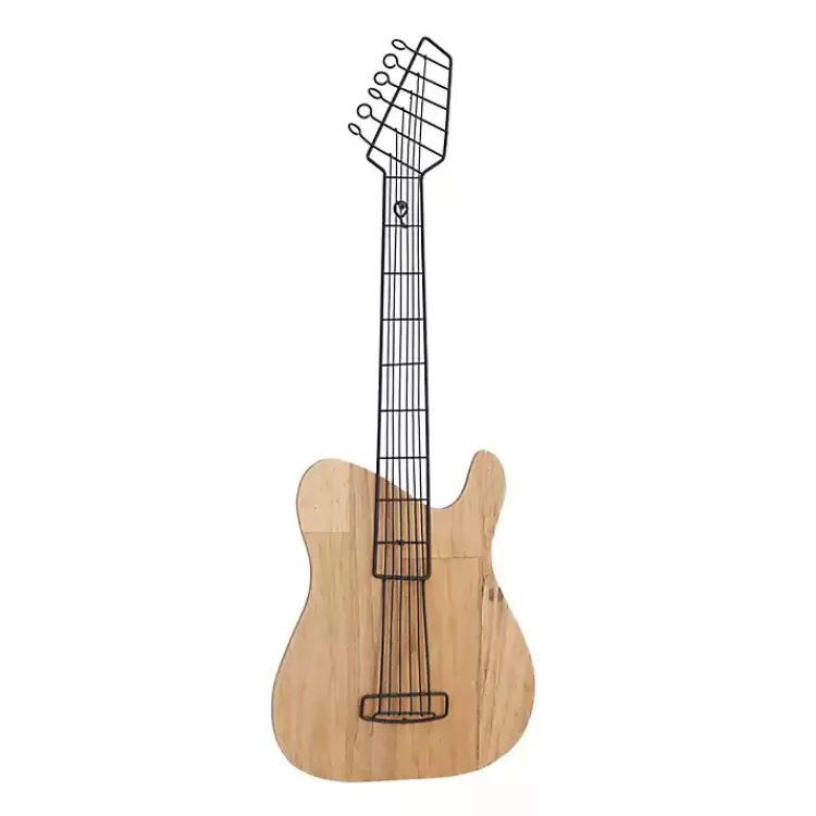 brown_wood_electric_guitar_wall_plaque_4.webp Brown Wood Electric Guitar Wall Plaque>Kirklands Home Discount