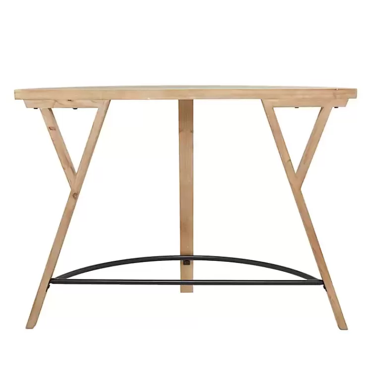 brown_wood_half_round_console_table_5.webp Wood Half Round Console Table>Kirklands Home Fashion