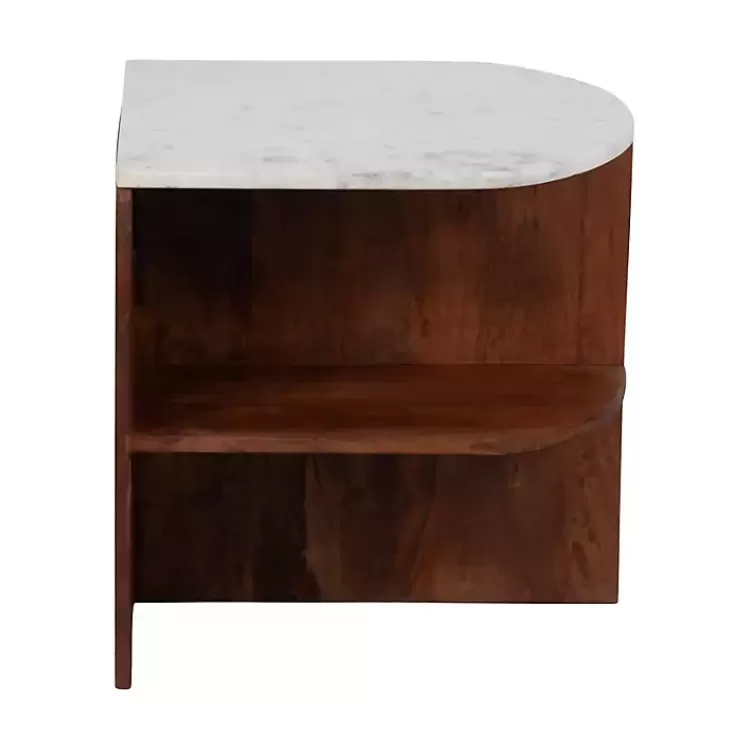 brown_wood_half_round_marble_accent_table_2.webp Brown Wood Half Round Marble Accent Table>Kirklands Home New